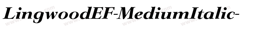 LingwoodEF-MediumItalic字体转换