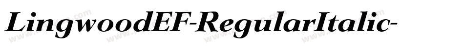 LingwoodEF-RegularItalic字体转换