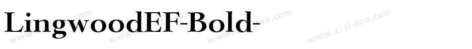 LingwoodEF-Bold字体转换