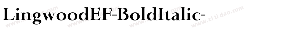 LingwoodEF-BoldItalic字体转换