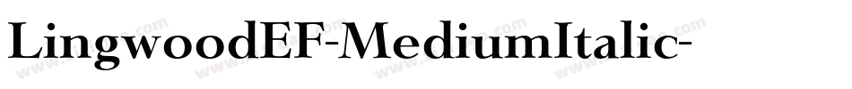 LingwoodEF-MediumItalic字体转换