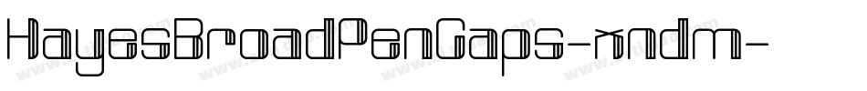 HayesBroadPenCaps-xndm字体转换