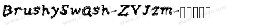 BrushySwash-ZVJzm字体转换