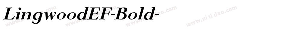 LingwoodEF-Bold字体转换
