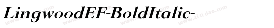 LingwoodEF-BoldItalic字体转换