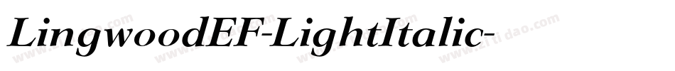 LingwoodEF-LightItalic字体转换