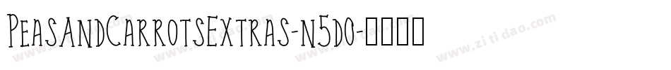 PeasAndCarrotsExtras-n5d0字体转换