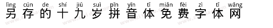 另存的十九岁拼音体字体转换