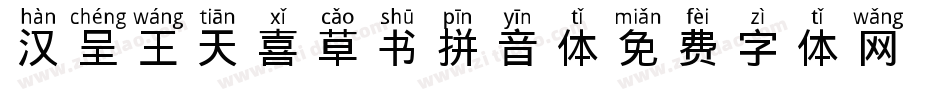 汉呈王天喜草书拼音体字体转换