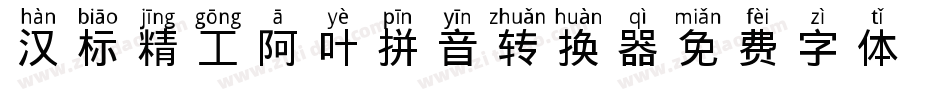 汉标精工阿叶拼音转换器字体转换