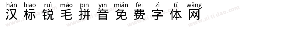 汉标锐毛拼音字体转换