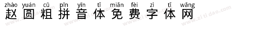 赵圆粗拼音体字体转换