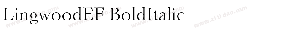 LingwoodEF-BoldItalic字体转换