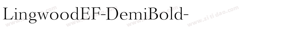 LingwoodEF-DemiBold字体转换