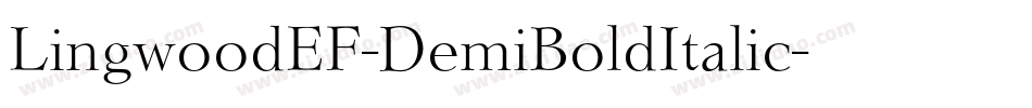 LingwoodEF-DemiBoldItalic字体转换