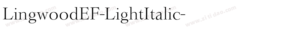 LingwoodEF-LightItalic字体转换