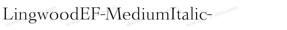LingwoodEF-MediumItalic字体转换