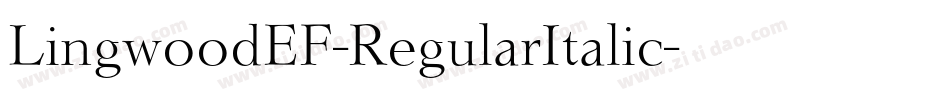 LingwoodEF-RegularItalic字体转换