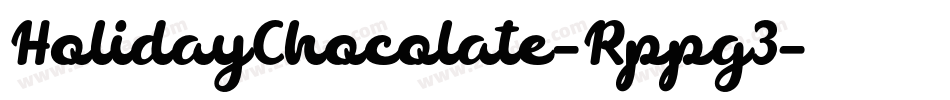 HolidayChocolate-Rppg3字体转换