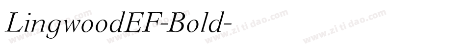 LingwoodEF-Bold字体转换