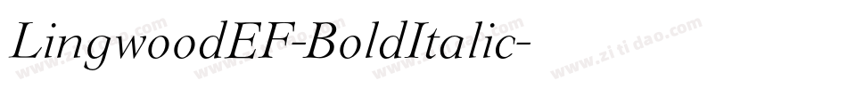 LingwoodEF-BoldItalic字体转换
