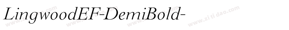 LingwoodEF-DemiBold字体转换