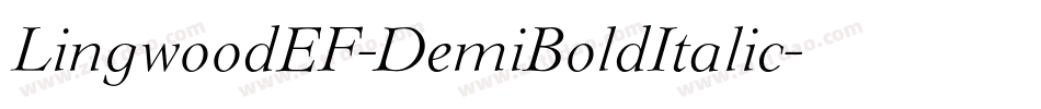 LingwoodEF-DemiBoldItalic字体转换