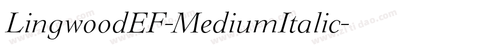 LingwoodEF-MediumItalic字体转换