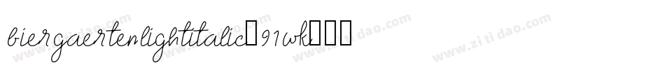BiergaertenLightItalic-91wK字体转换