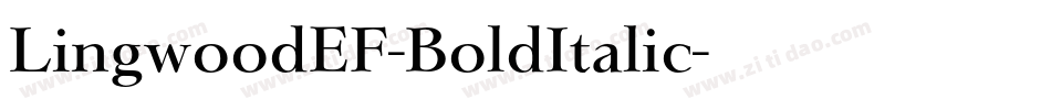 LingwoodEF-BoldItalic字体转换