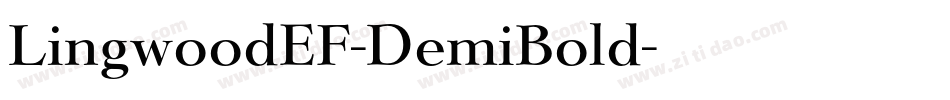 LingwoodEF-DemiBold字体转换
