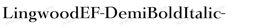LingwoodEF-DemiBoldItalic字体转换