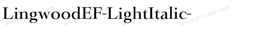 LingwoodEF-LightItalic字体转换