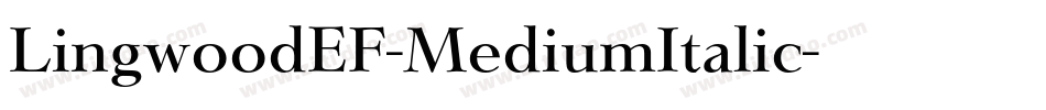 LingwoodEF-MediumItalic字体转换