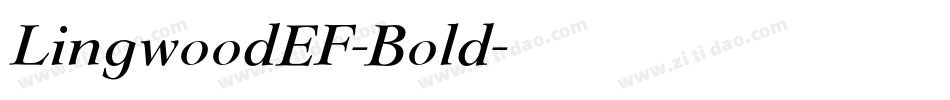 LingwoodEF-Bold字体转换