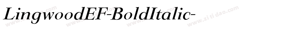 LingwoodEF-BoldItalic字体转换