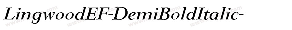 LingwoodEF-DemiBoldItalic字体转换
