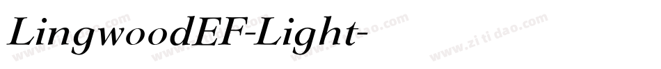 LingwoodEF-Light字体转换
