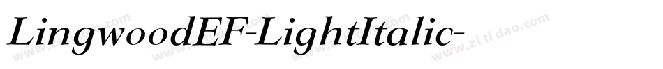 LingwoodEF-LightItalic字体转换