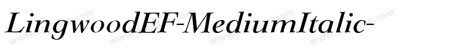 LingwoodEF-MediumItalic字体转换
