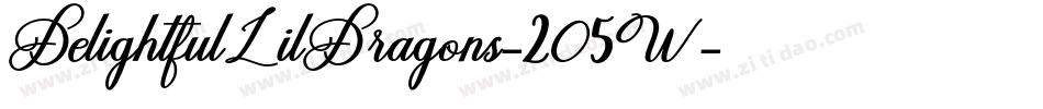 DelightfulLilDragons-2O5W字体转换