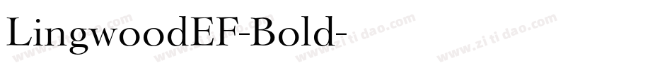 LingwoodEF-Bold字体转换
