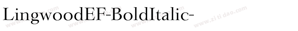 LingwoodEF-BoldItalic字体转换