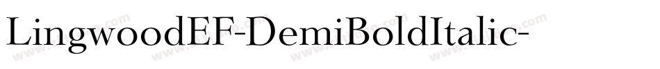 LingwoodEF-DemiBoldItalic字体转换