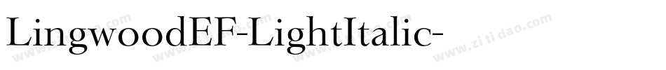 LingwoodEF-LightItalic字体转换