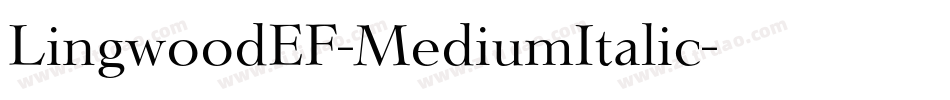 LingwoodEF-MediumItalic字体转换