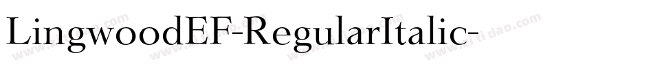 LingwoodEF-RegularItalic字体转换