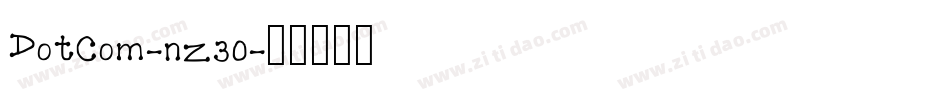 DotCom-nZ30字体转换