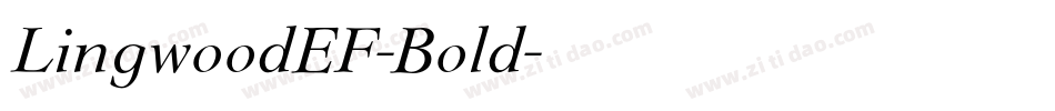 LingwoodEF-Bold字体转换