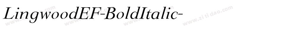 LingwoodEF-BoldItalic字体转换